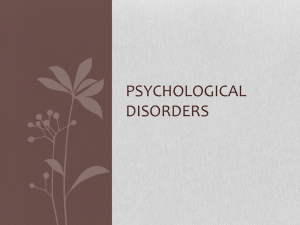 Psychological Disorders