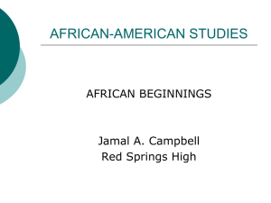 AFRICAN-AMERICAN STUDIES