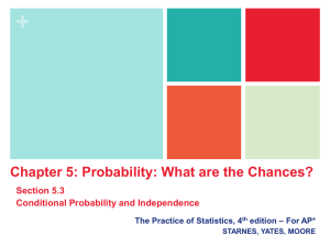 Section 5.3 Conditional Probability and the General Multiplication