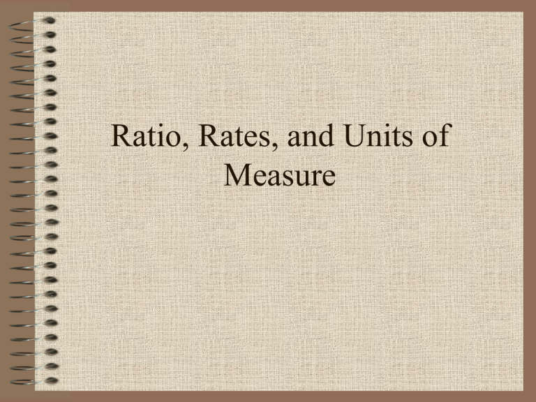 Ratio And Rates