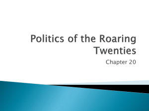 Politics of the Roaring Twenties