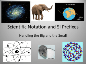 Scientific Notation and SI Prefixes