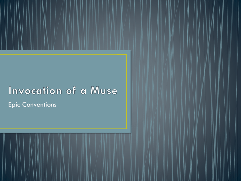 an invocation of a muse