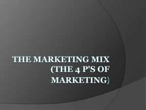 The Marketing Mix (The 4 P's of Marketing)