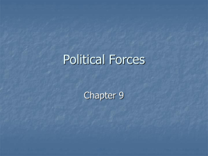 Chapter 9: Political Forces
