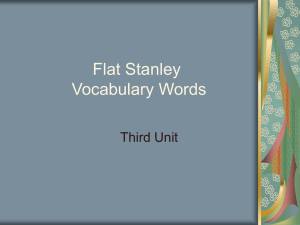 Flat Stanley Vocabulary List - Third Unit