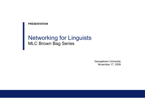 Networking - MA in Language & Communication
