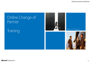 Change of Partner Training Deck