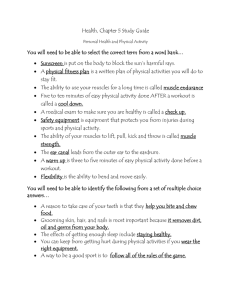 Health ch 5 study guide Personal Health and Phys Activity