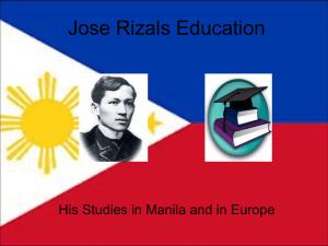 Jose Rizals Education
