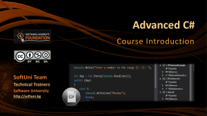 C# Basics: Course Introduction