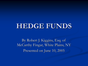Hedge Fund - McCarthy Fingar LLP