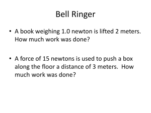 Work, Energy, and Simple Machines Lesson