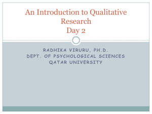 An Introduction to Qualitative Research
