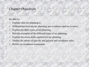 The Role of Taxation in the Decision Process