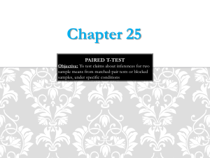 The Paired t-test