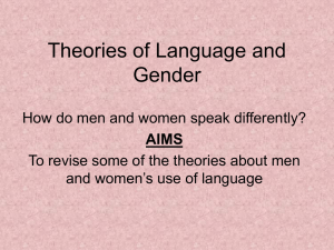Language & Gender Theories: Deficit, Dominance, Difference