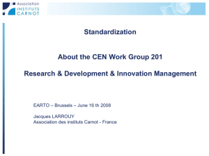 European Norm on R&D&I