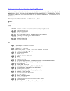 IFRS Standards List (January 2011)