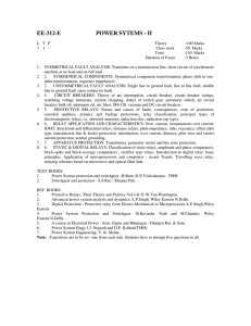 EE-312-E  POWER SYTEMS - II