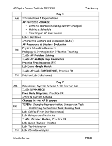 AM  Introductions &amp; Expectations Intro to courses (including current changes)