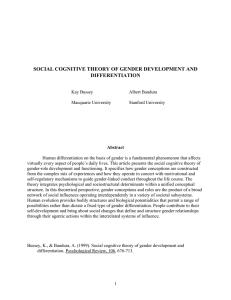 Social Cognitive Theory of Gender Development | Psychology