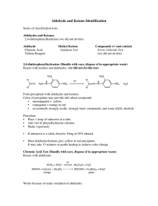 Aldehyde and Ketone Identification