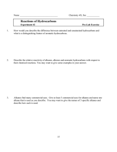 Hydrocarbon Reactions Lab: Chemistry Experiment