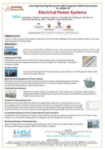 Electrical Power Systems Learning/Training Resources with Computer Aided Instructions