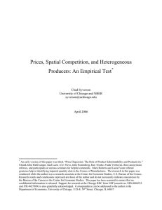 Prices, Spatial Competition, and Heterogeneous Producers: An Empirical Test *