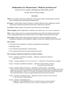Mathematics For Measurement: “Math for practical arts”