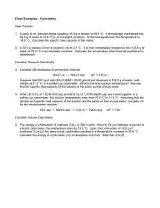 Heat of Combustion Lab
