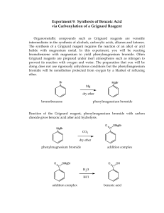 Experiment 9:  Synthesis of Benzoic Acid