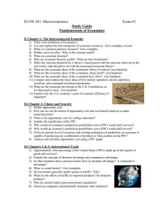 Microeconomics Exam 1 Study Guide - ECON 201