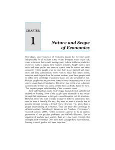 1 Nature and Scope of Economics CHAPTER