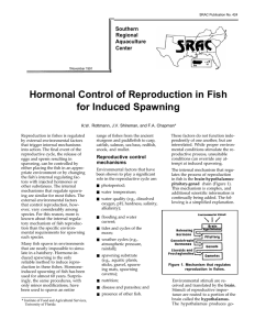 Hormonal Control of Reproduction in Fish for Induced Spawning Southern Regional