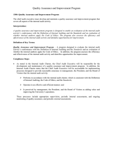 Quality Assurance and Improvement Program