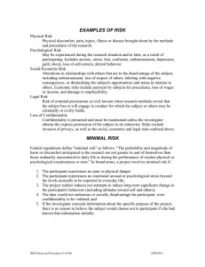 Research Risk Examples & Minimal Risk Definition