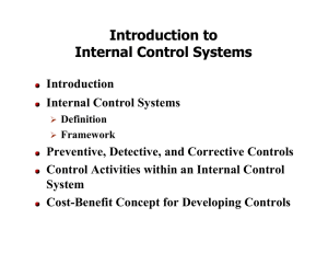 Introduction to Internal Control Systems