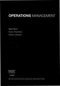 Operations Management Textbook by Slack, Chambers, & Johnston