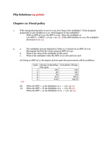 PS5 Solutions  Chapter 12: Fiscal policy 24 points