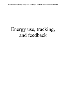 Energy use, tracking,