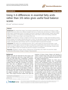 –6 differences in essential fatty acids Using 3 scores
