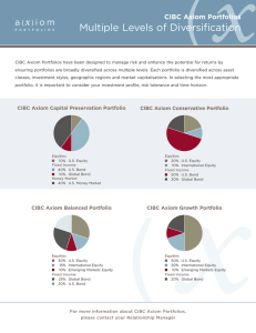 Multiple Levels of Diversification CIBC Axiom Portfolios