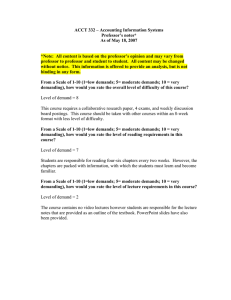 ACCT 332 Accounting Information Systems Course Syllabus