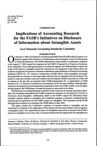 Implications of Accounting Research for the FASB's Initiatives on Disclosure