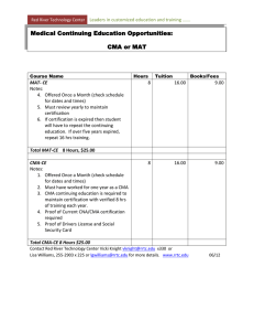 Medical Continuing Education Opportunities: CMA or MAT
