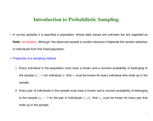 Introduction to Probabilistic Sampling