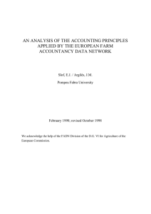 AN ANALYSIS OF THE ACCOUNTING PRINCIPLES APPLIED BY THE EUROPEAN FARM