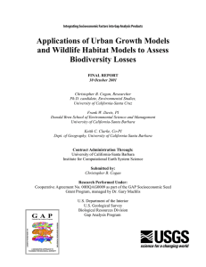 Applications of Urban Growth Models and Wildlife Habitat Models to Assess